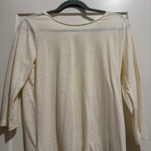J Crew white long-sleeved tee XS